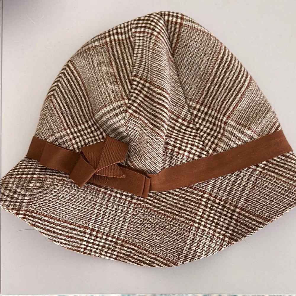 Vintage Plaid Bucket Hat Burberry Old Money aesthetic Sun Hat